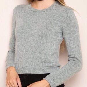 Brandy Melville Light Gray Crew Neck Sweater